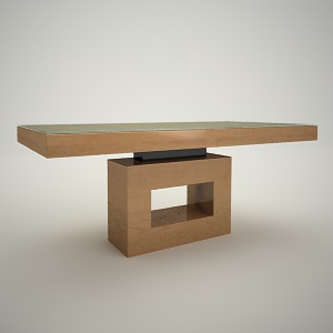 Dining table free 3d model 4