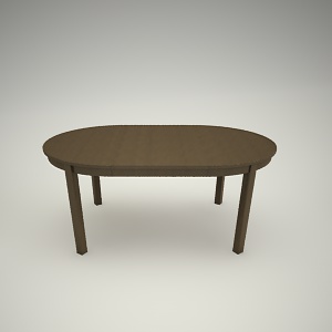 Dining table free 3d model 3