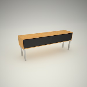 Tv rack free 3d model 2