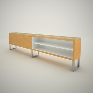 Tv rack free 3d model 3